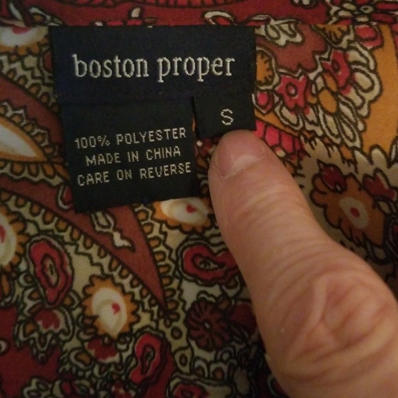 BOSTON Proper Tunic Top Burgundy 8/10 - Picture 6 of 6